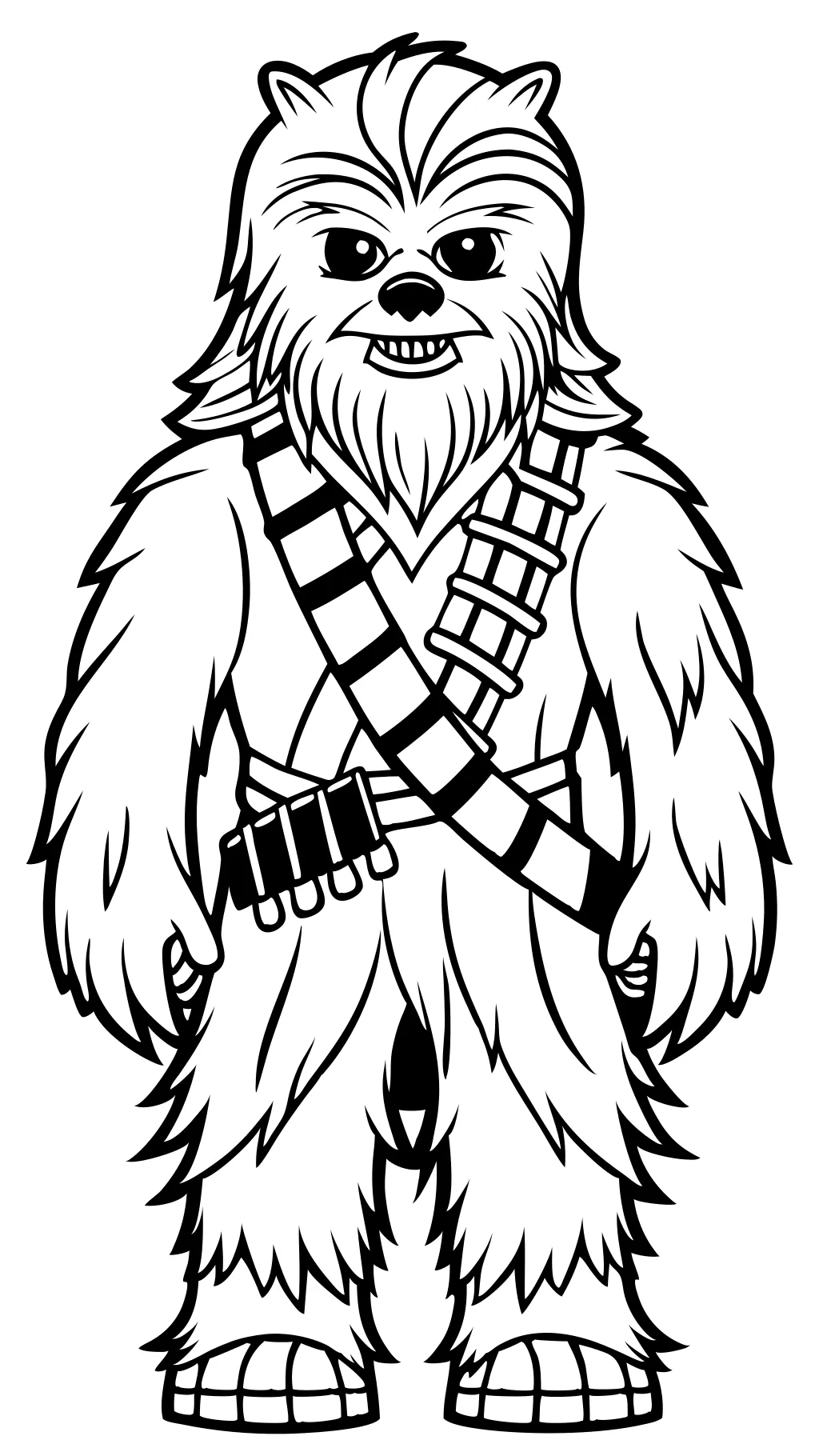 Página para colorear de Chewbacca